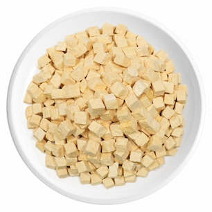 Cubetti di pollo liofilizzati