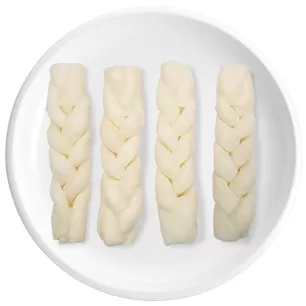 5X Trecce di pelle bovina al gusto di latte concentrato