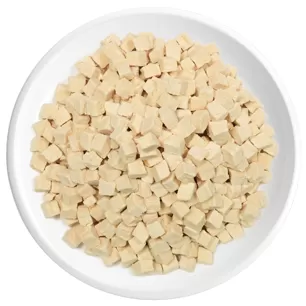 Cubetti di pollo liofilizzati